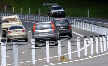Fatalities reduced: Wire safety barriers along the Bruce Highway have been repaired 28 times since their installation five years ago and saved many lives along the once horror section of road. Fatalities reduced: Wire safety barriers along the Bruce Highway have been repaired 28 times since their installation five years ago and saved many lives along the once horror section of road.